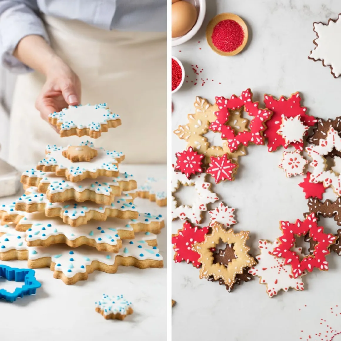 Koekjes Uitstekerset Sneeuwvlokken 8-delig**