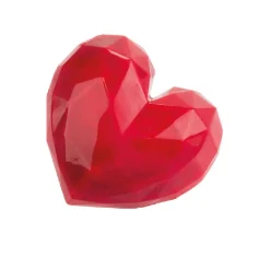 Martellato Chocolade Holvorm Diamant Hart (6x) 70x66x20mm