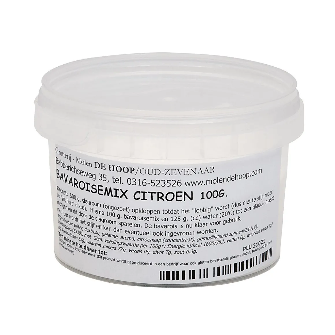 Molen de Hoop Bavarois Citroen 100gr