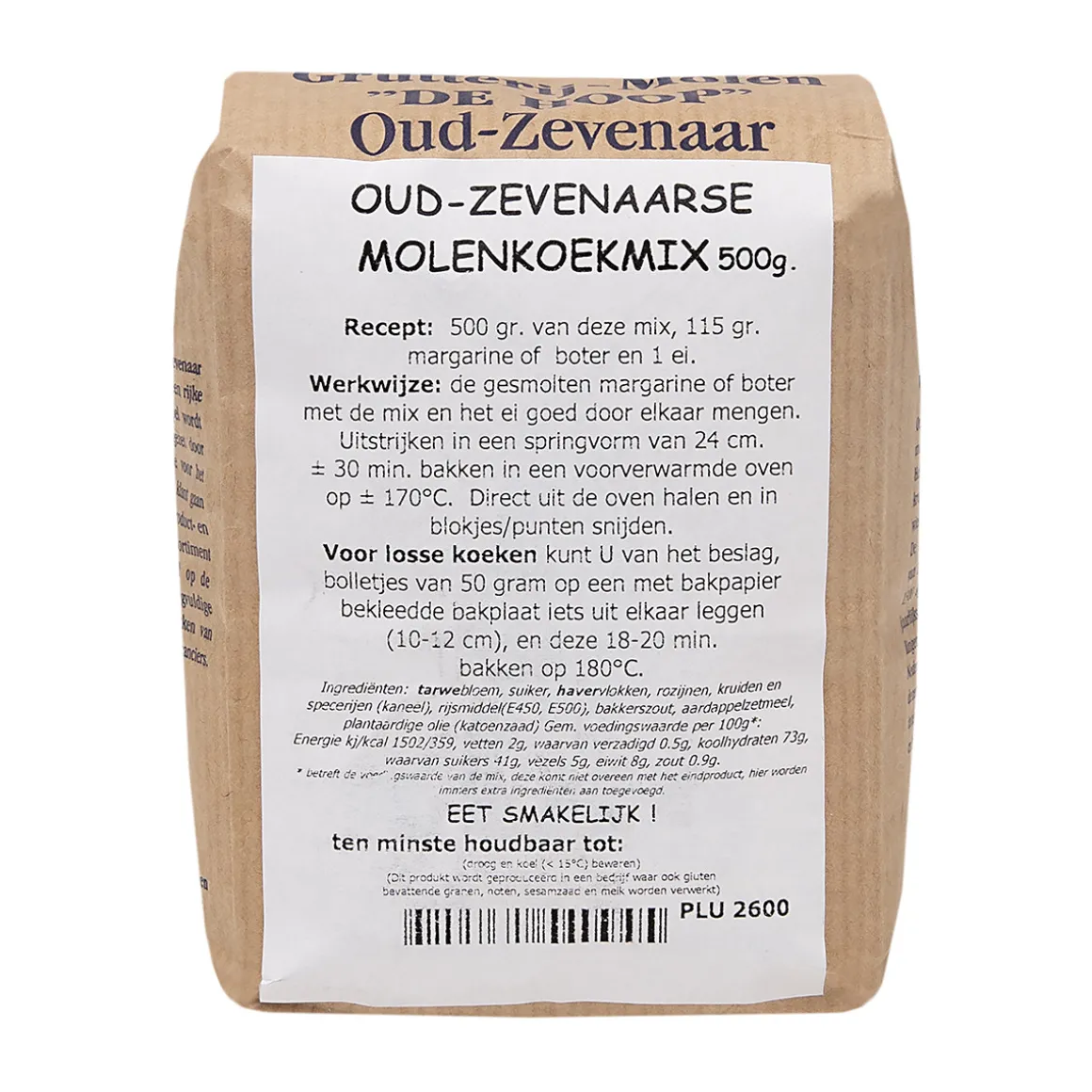Molen de Hoop Oud Zevenaarse Molenkoekmix 500gr