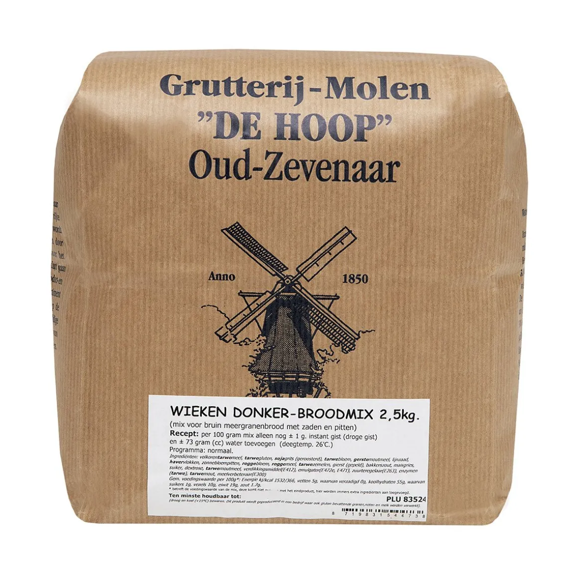 Molen de Hoop Wieken Donker Broodmix 2,5kg