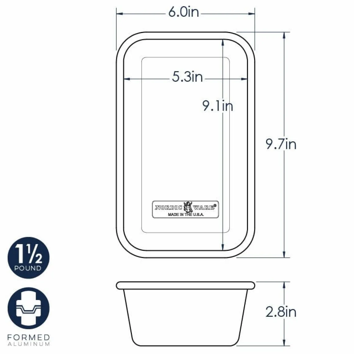 Nordic Ware Broodbakvorm 13x23cm