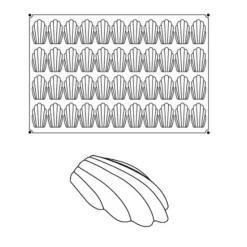 Pavoni Siliconen Vorm Madeleine 78x45mm (44) 60x40cm