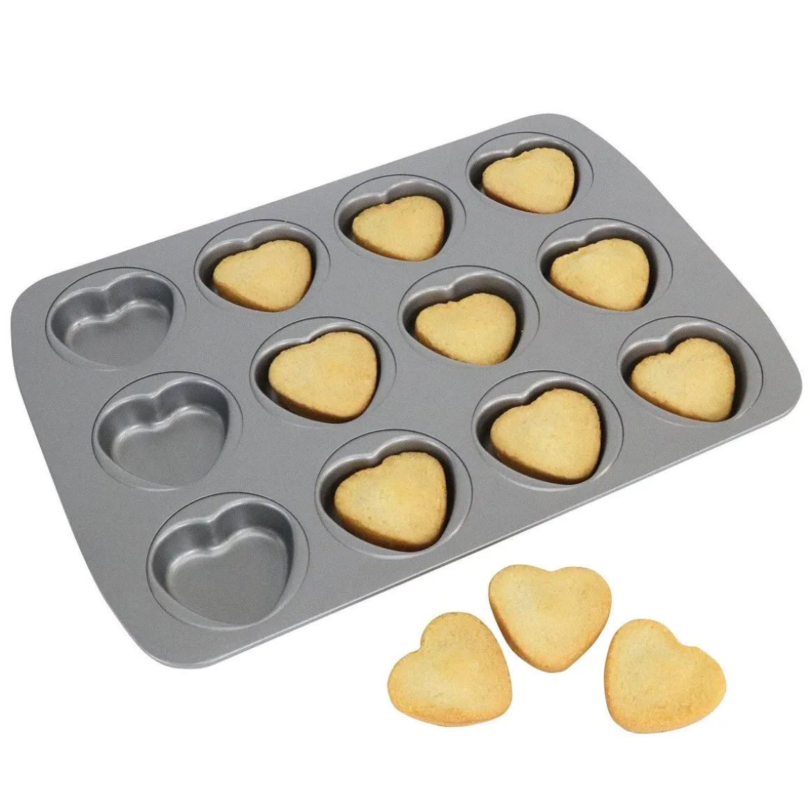 PME Bakvorm Hartjes 12 stuks