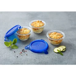 Pyrex Cook & Go Ovenschalen met Deksel Rond 0,2L Set/5