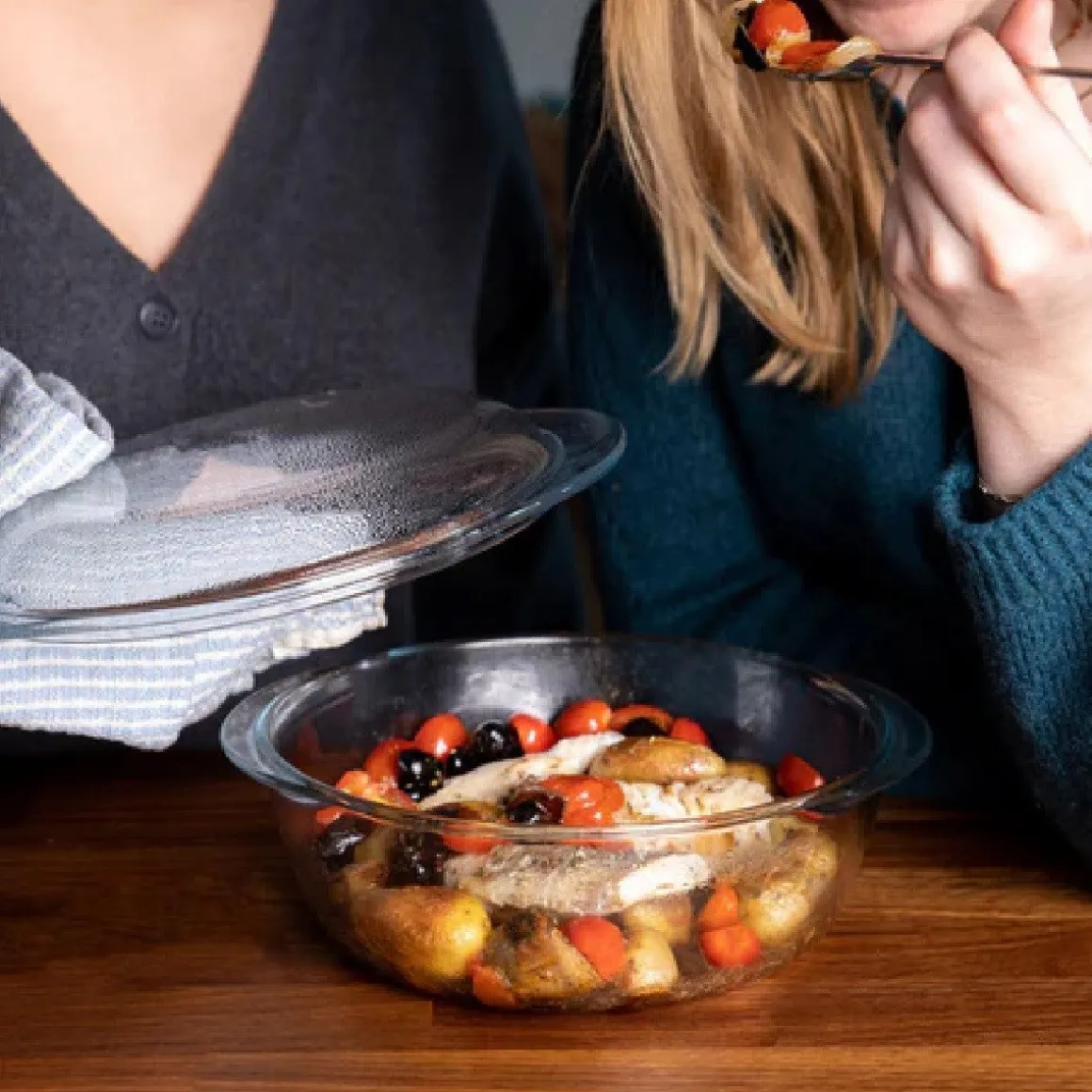 Pyrex 4-in-1 Ovenschaal Rond met Deksel 24x20x11cm