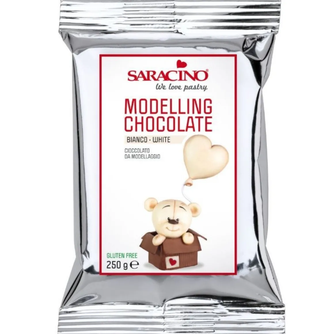 Saracino Modelleer Chocolade Wit 250g