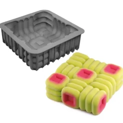 Siliconen Vorm Cubik 18x18x6cm (Dinara Kasko)