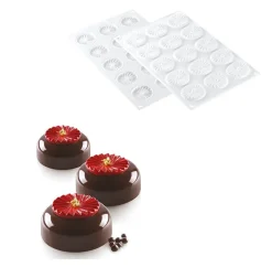 Silikomart Siliconen Bakvorm Plissé (15x) Ø4,5x0,6cm