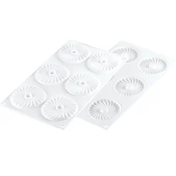 Silikomart Siliconen Bakvorm Plissé (6x) Ø7,5x0,8cm