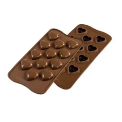 Silikomart Siliconen Bonbonvorm Hart (12x) 3,1x3x1,5cm