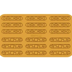 Silikomart Siliconen Mat Lampo (18x) 13,1x2,6x0,2cm