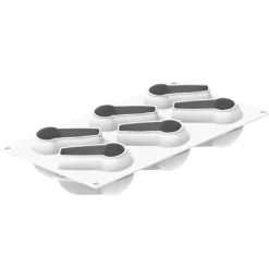 Silikomart Siliconen Vorm Babà (6) 9x6,2cm + Uitsteker