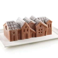 Silikomart Siliconen Vorm Winter Dorp 24x10x(h)8,2cm