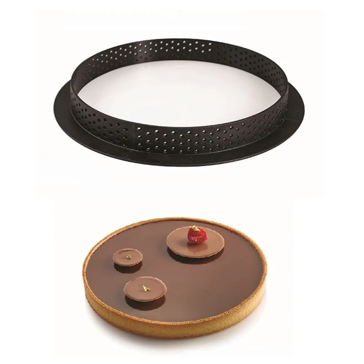 Silikomart Taartring Exoglass Geperforeerd Ø19x2cm