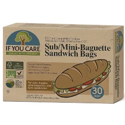 Snack/Broodzak Ongebleekt Papier 12x35x5,5cm 30st.