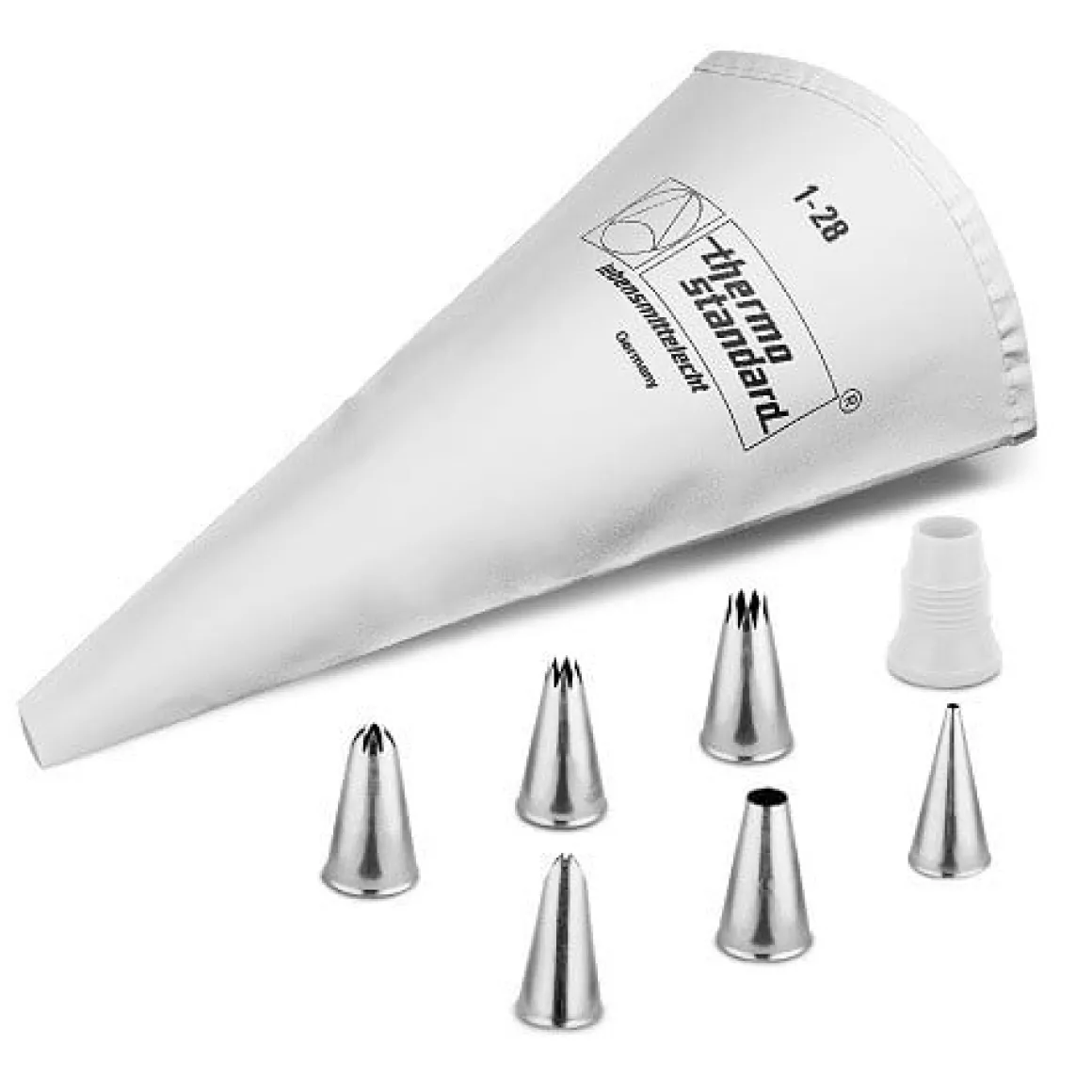 Spuitzakset katoen 28cm (8-delig)