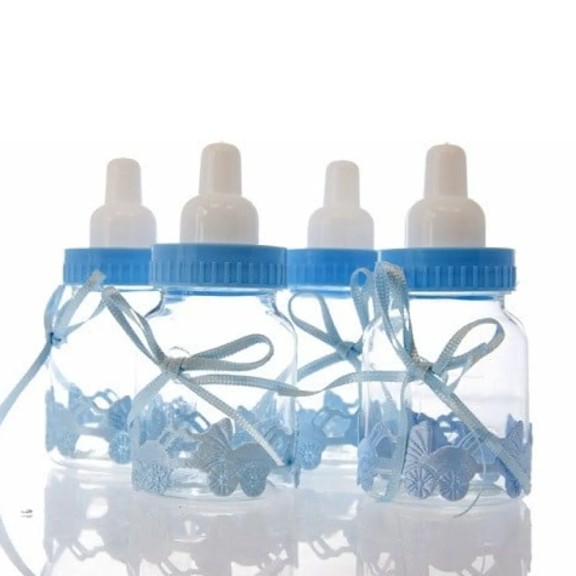 Taartdecoratie Baby Zuigfles Blauw 9cm
