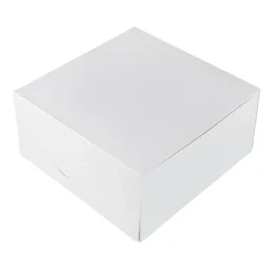 Taartdoos 21x21x10cm. Wit 50st