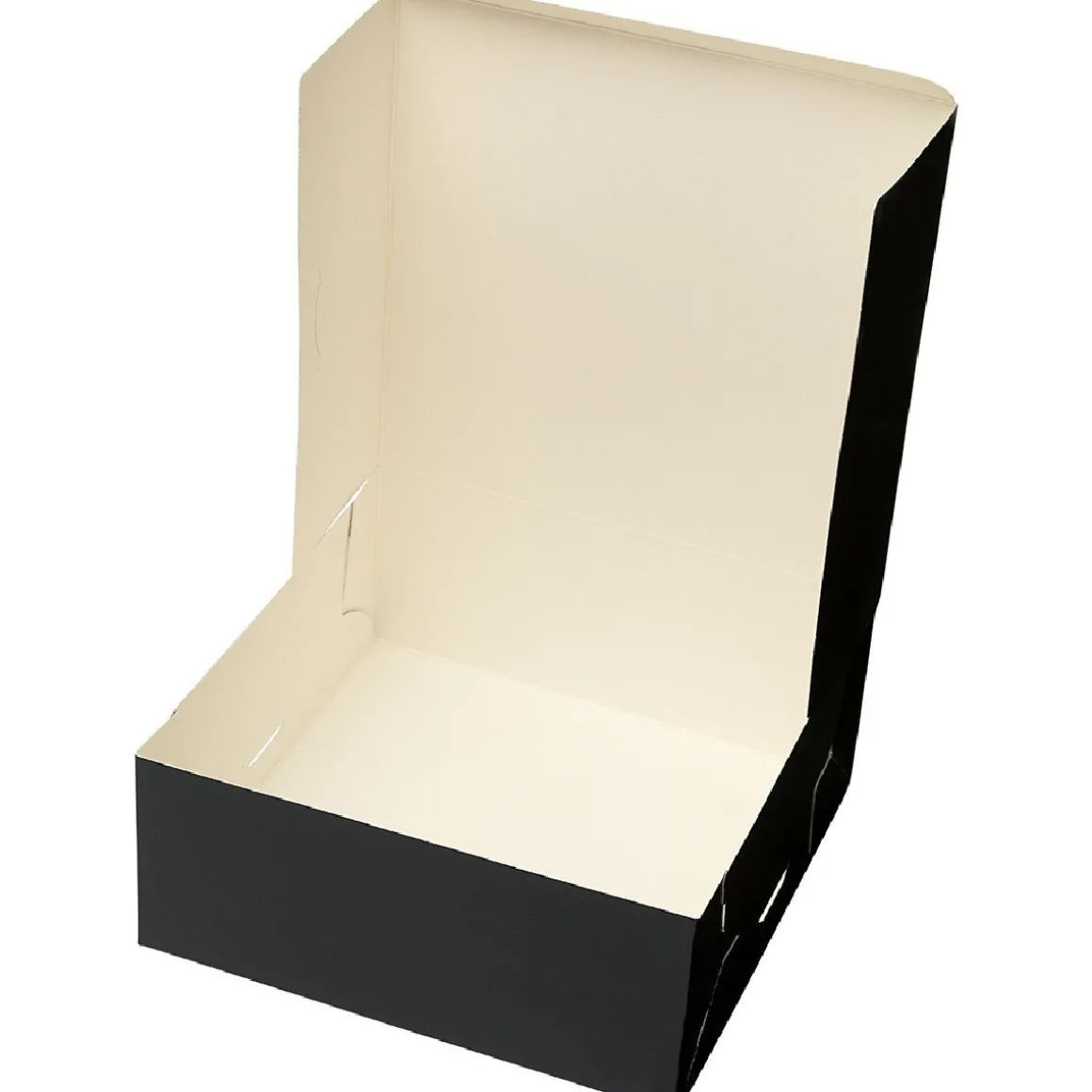 Taartdoos 21x21x5cm. Zwart 50st