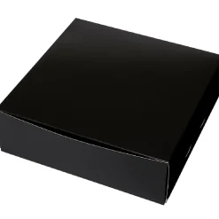 Taartdoos 25x25x8cm. Zwart 3st