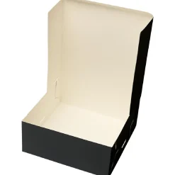 Taartdoos 21x21x5cm. Zwart 3st