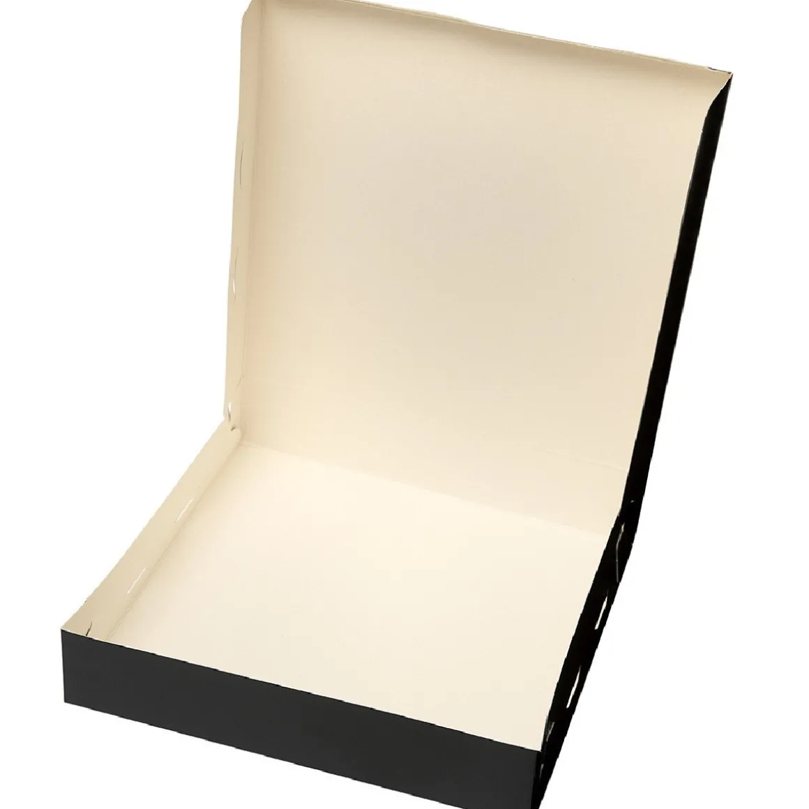 Taartdoos 25x25x5cm. Zwart 50st