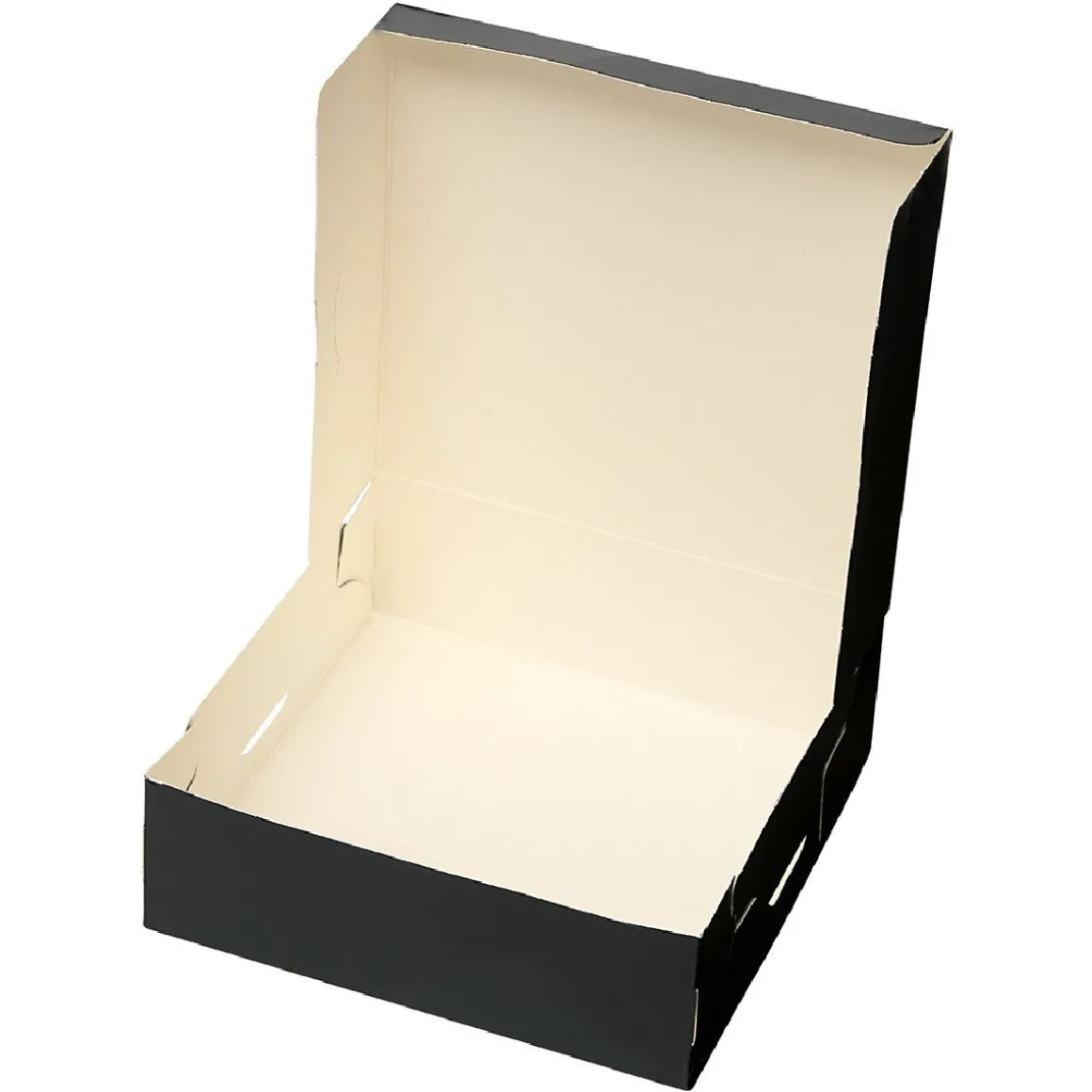 Taartdoos 15x15x5cm. Zwart 50st