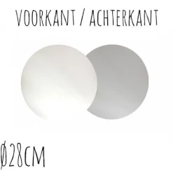 Taartonderzetter Wit / Zilver Ø28cm 100st.