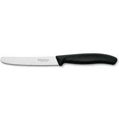 Tafelmesje Victorinox gekarteld Zwart 10cm