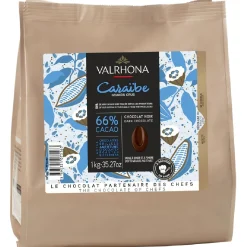 Valrhona Chocolade Druppels Puur Caraïbe (66%) 1kg