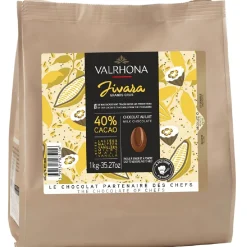 Valrhona Chocolade Druppels Melk Jivara (40%) 1kg