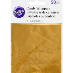 Wilton Folie Goud 10x10 50st.