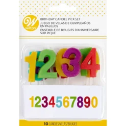 Wilton Taartkaarsjes Nummers Set/10